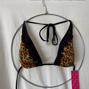 Stylish Leopard Print Bikini Top